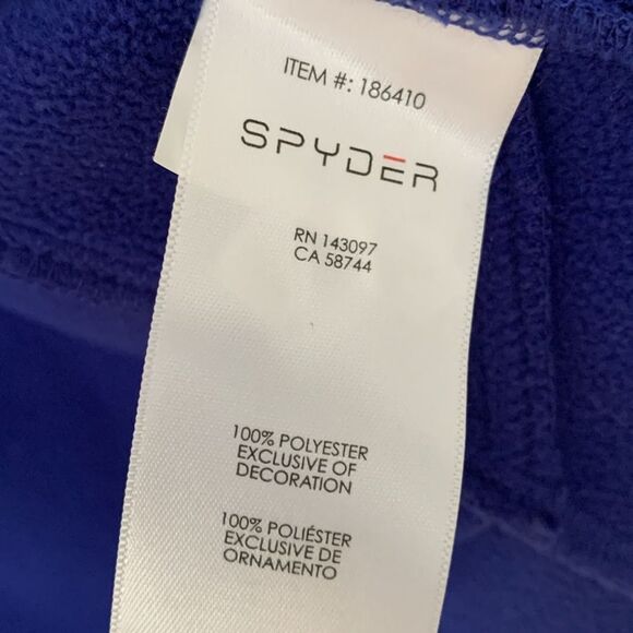 Spyder Girls XL Endure Stryke Jacket – Blue Ribbed Knit Full Zip Fleece - Picture 7 of 11